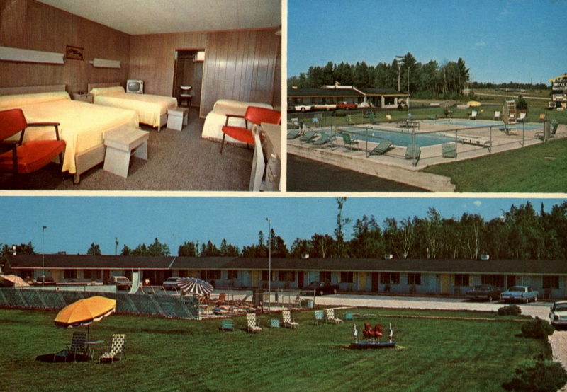 Bel-Aire Motel (Great Lakes Inn, Bel Aire Motel) - Vintage Postcard (newer photo)